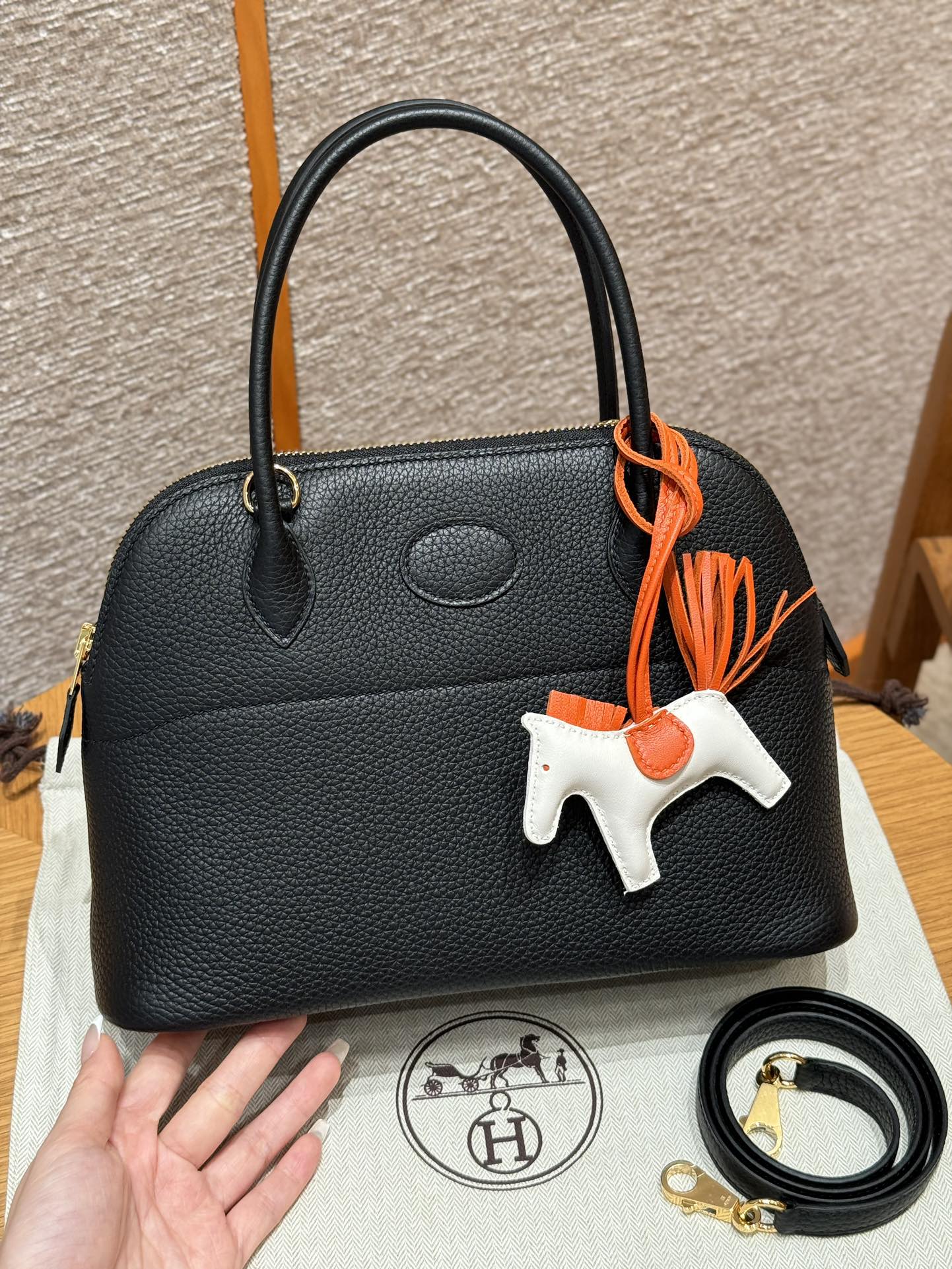 Hermès Bolide 27  Noir Clemence