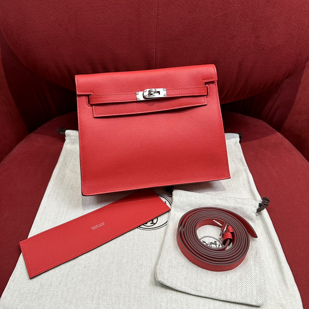 Hermès Kelly danse 22 Red Evercolor