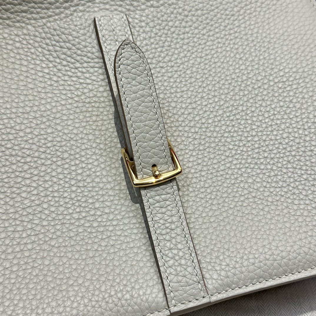 Hermès Halzan 25 Glacier white Togo