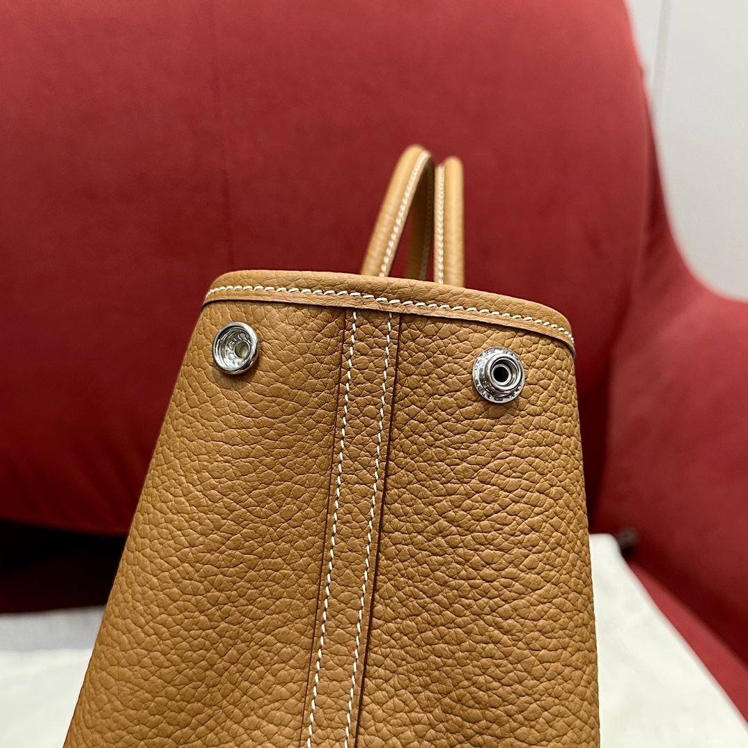 Hermès  Garden party 30  Taffy gold Clemence