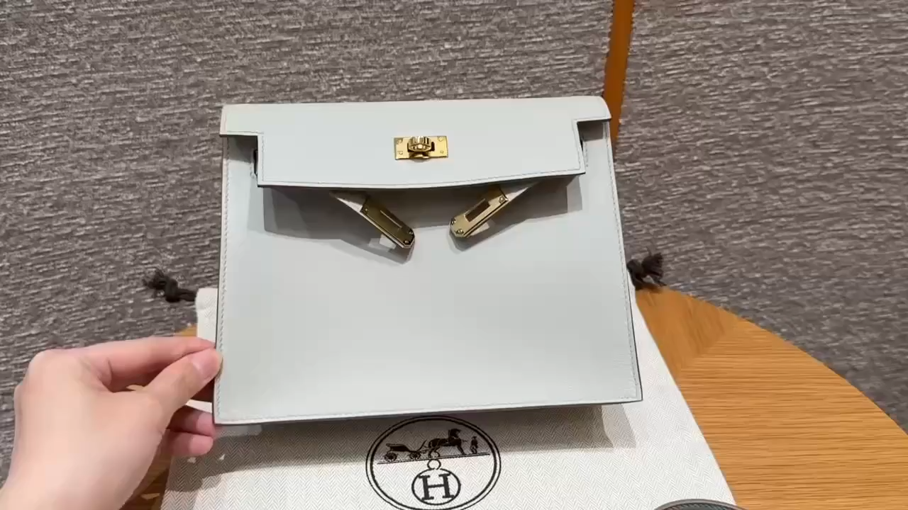 Hermès Kelly danse 22 Pearl Gray Swift