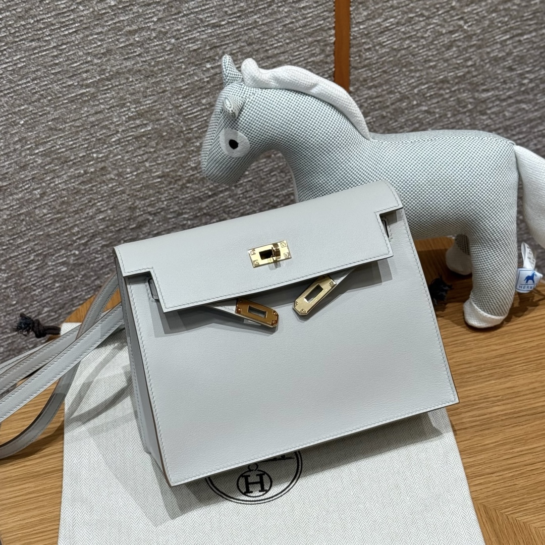 Hermès Kelly danse 22 Pearl Gray Swift