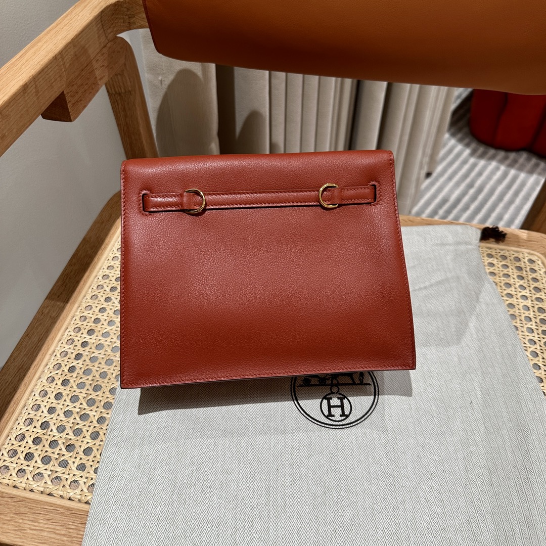 Hermès Kelly danse 22  Brique Swift