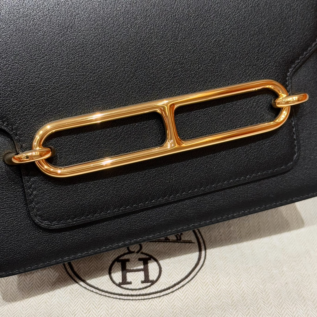 Hermès Roulis 18 Noir Swift
