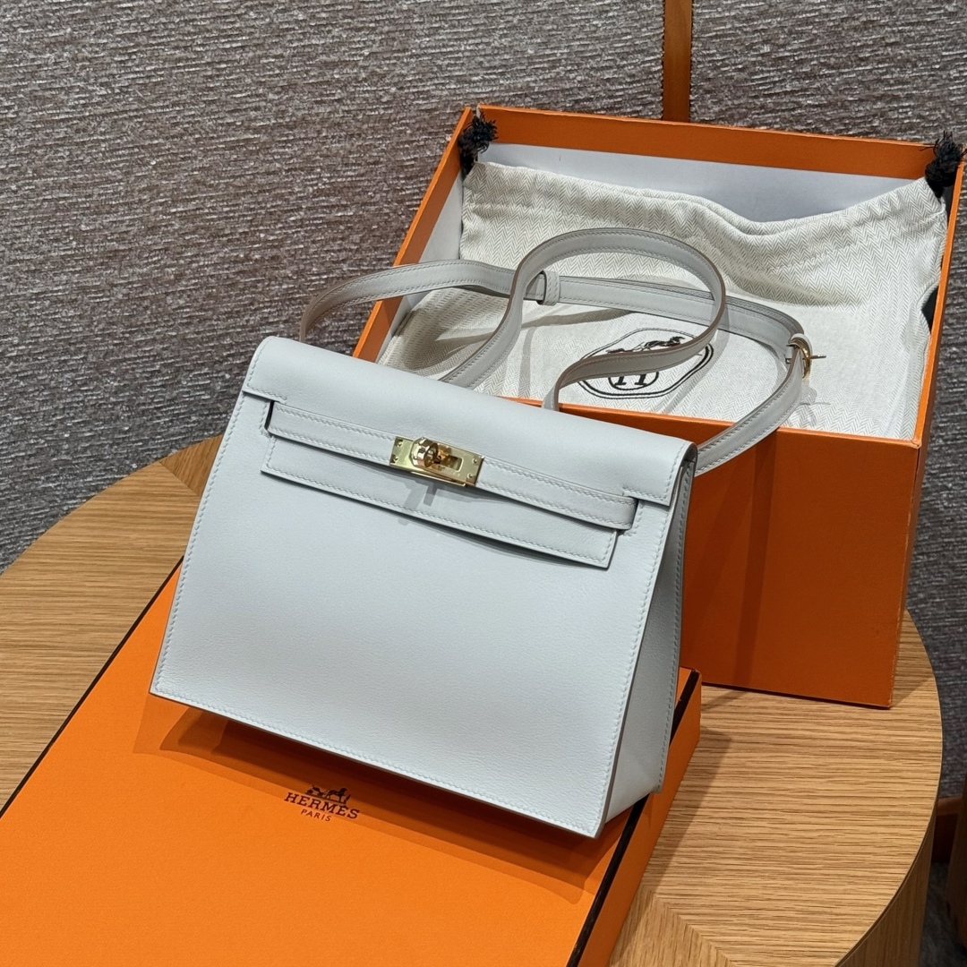 Hermès Kelly danse 22 Pearl Gray Swift