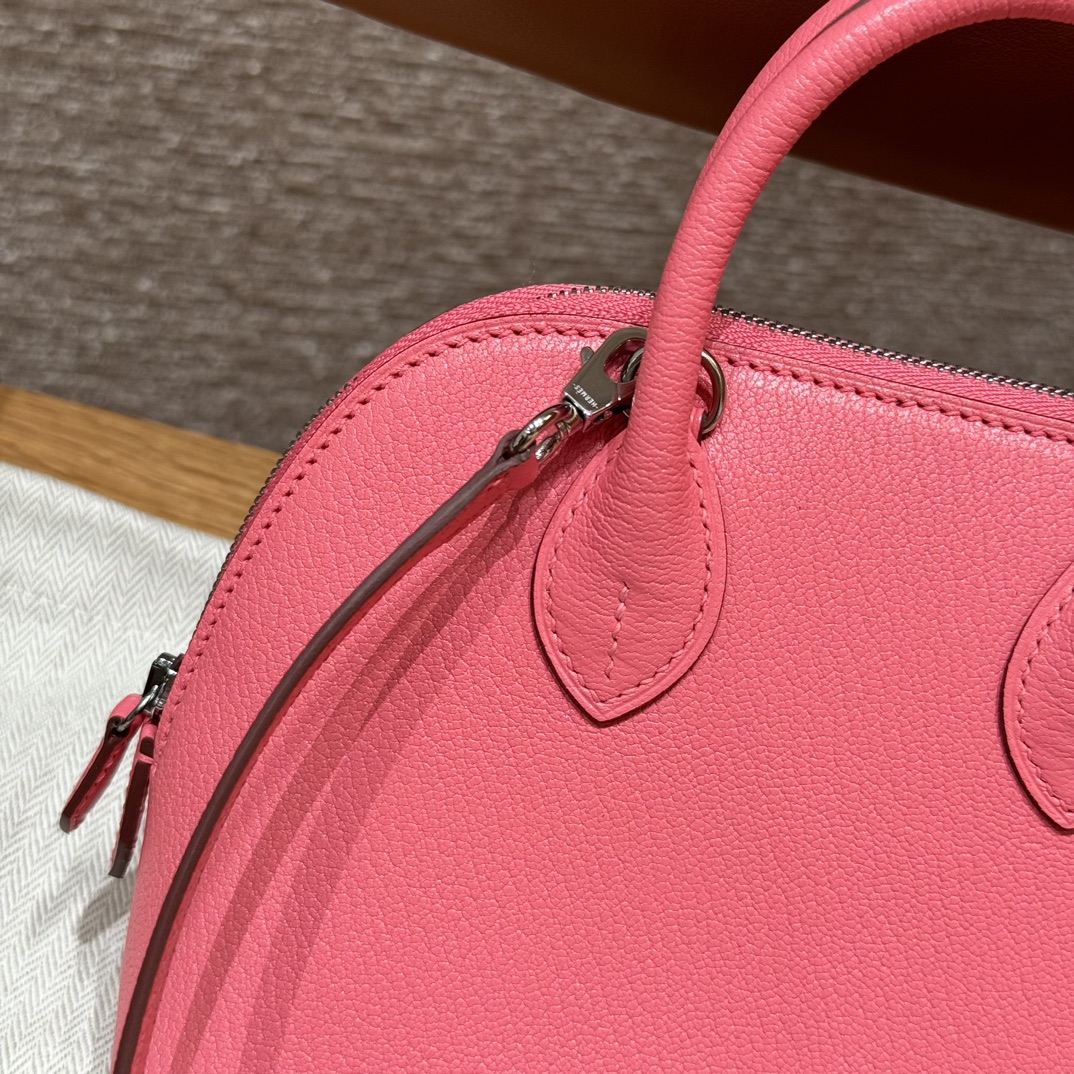 Hermès Bolide 21 Rose azalee Chever