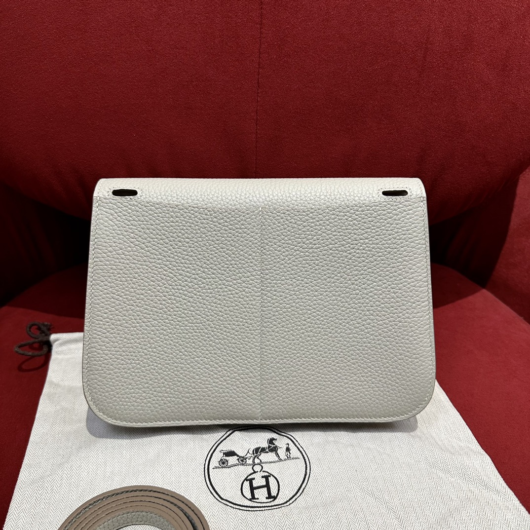 Hermès Halzan 25 Glacier white Togo