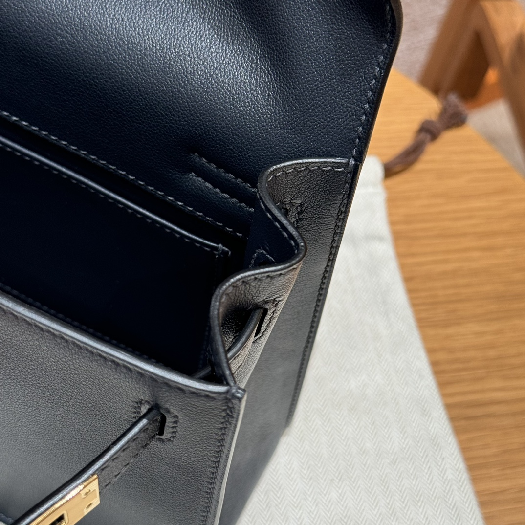 Hermès Kelly danse 22 Blue Nuit Swift