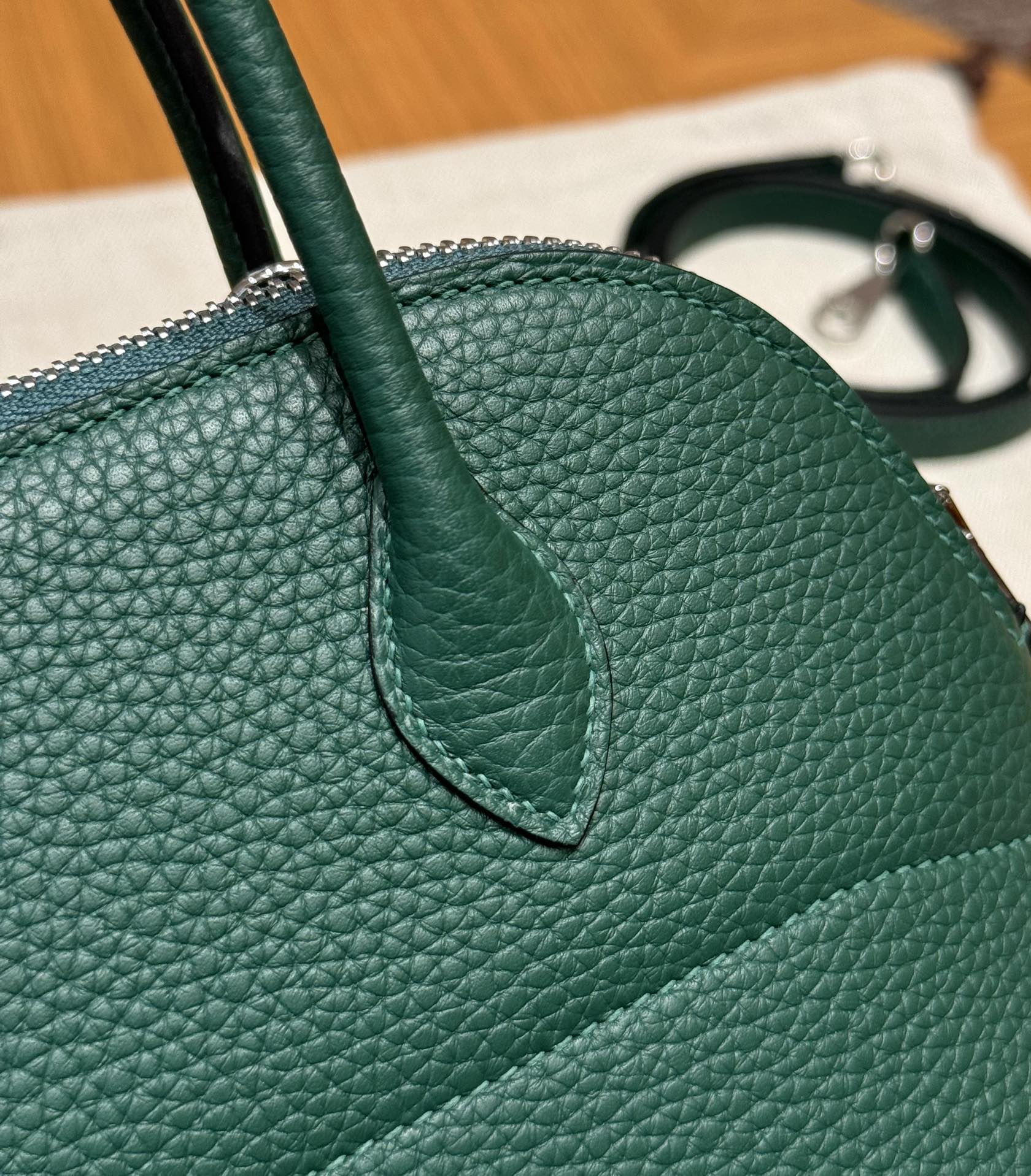 Hermès Bolide 27 Malachite Clemence
