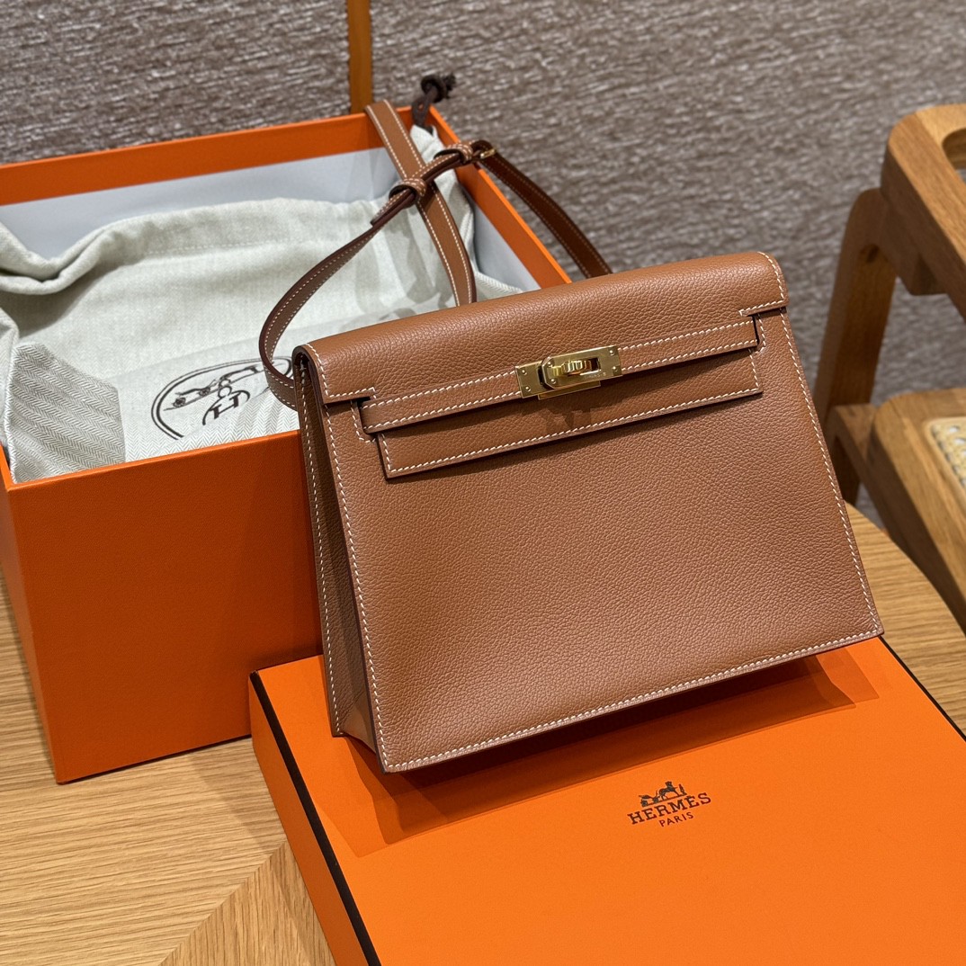 Hermès Kelly danse 22  Gold Evercolor