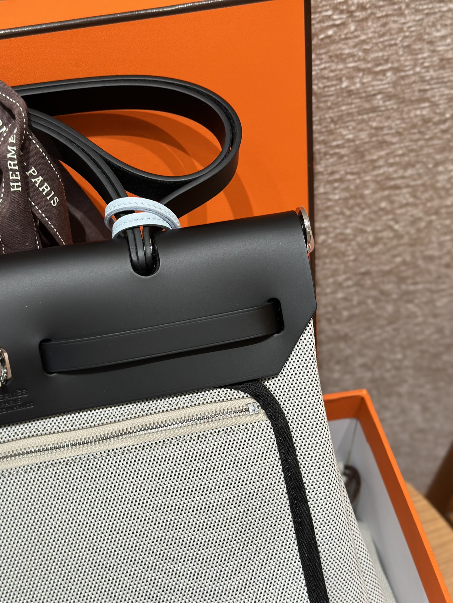 Hermès  Herbag 31 Black silver Pegasus Canvas and cowhide