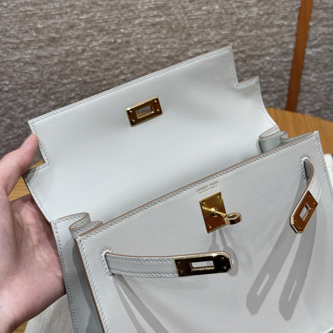 Hermès Kelly danse 22 Pearl Gray Swift
