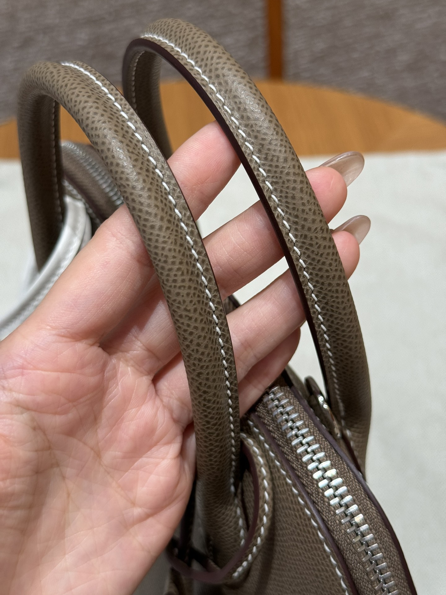 Hermès Bolide 25 Etoupe Epsom