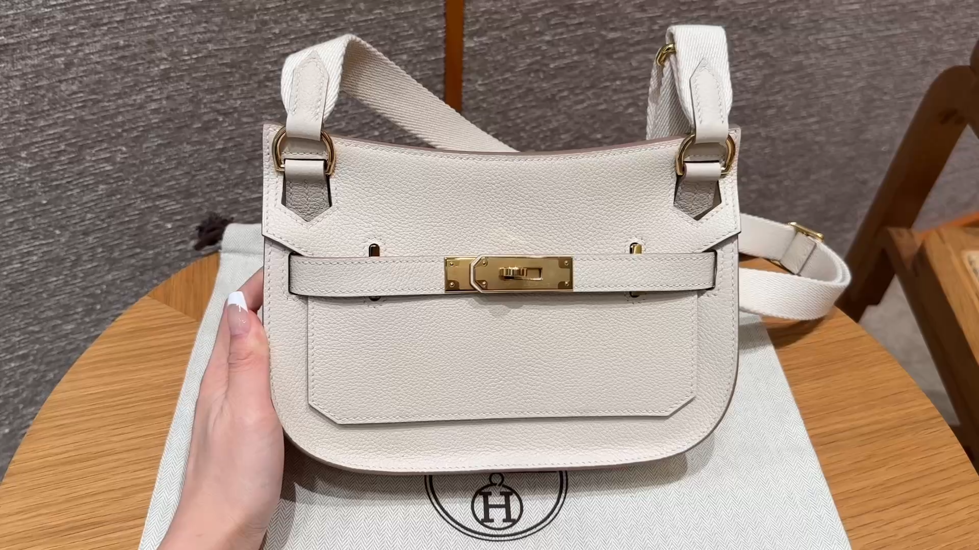 Hermès  Jypsiere 23 Craie Evercolor