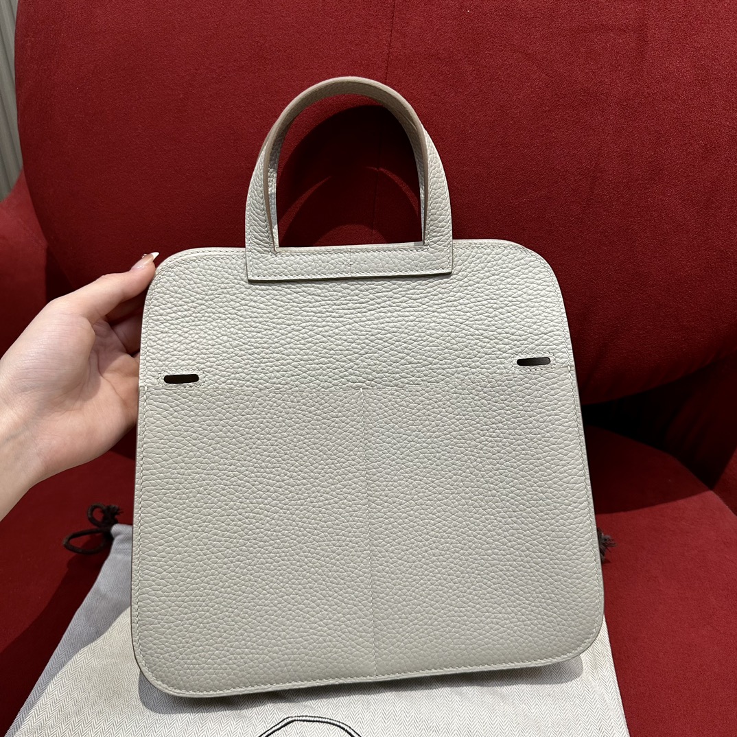 Hermès Halzan 25 Glacier white Togo