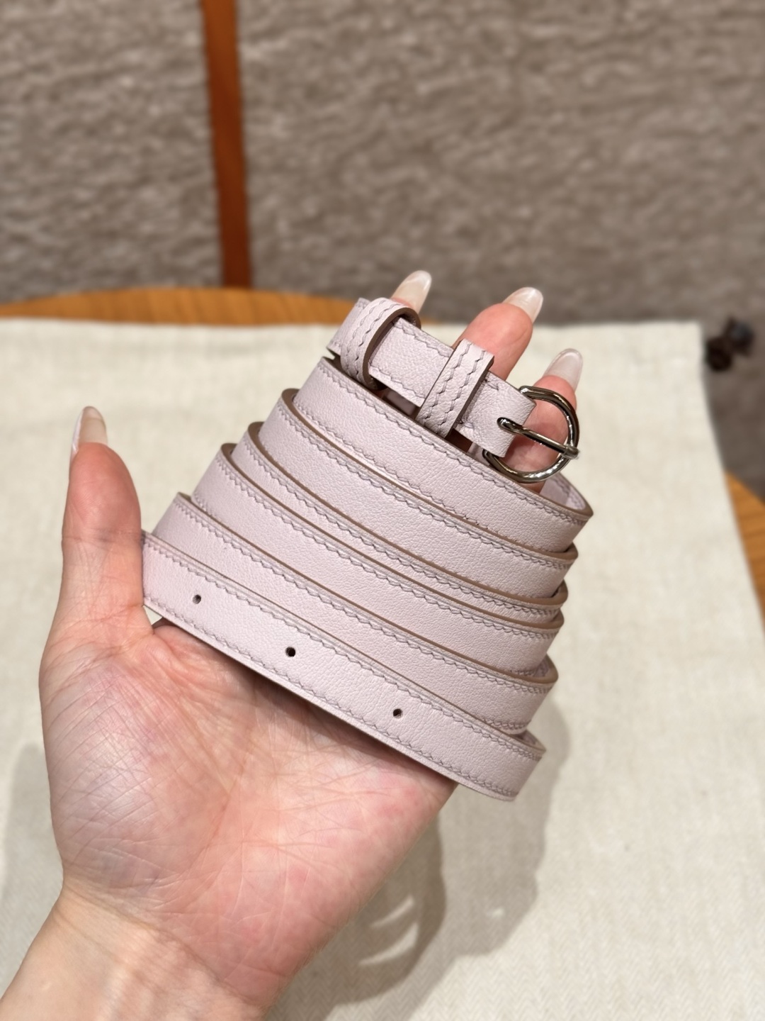 Hermès Kelly danse 22  Mauve pale Swift