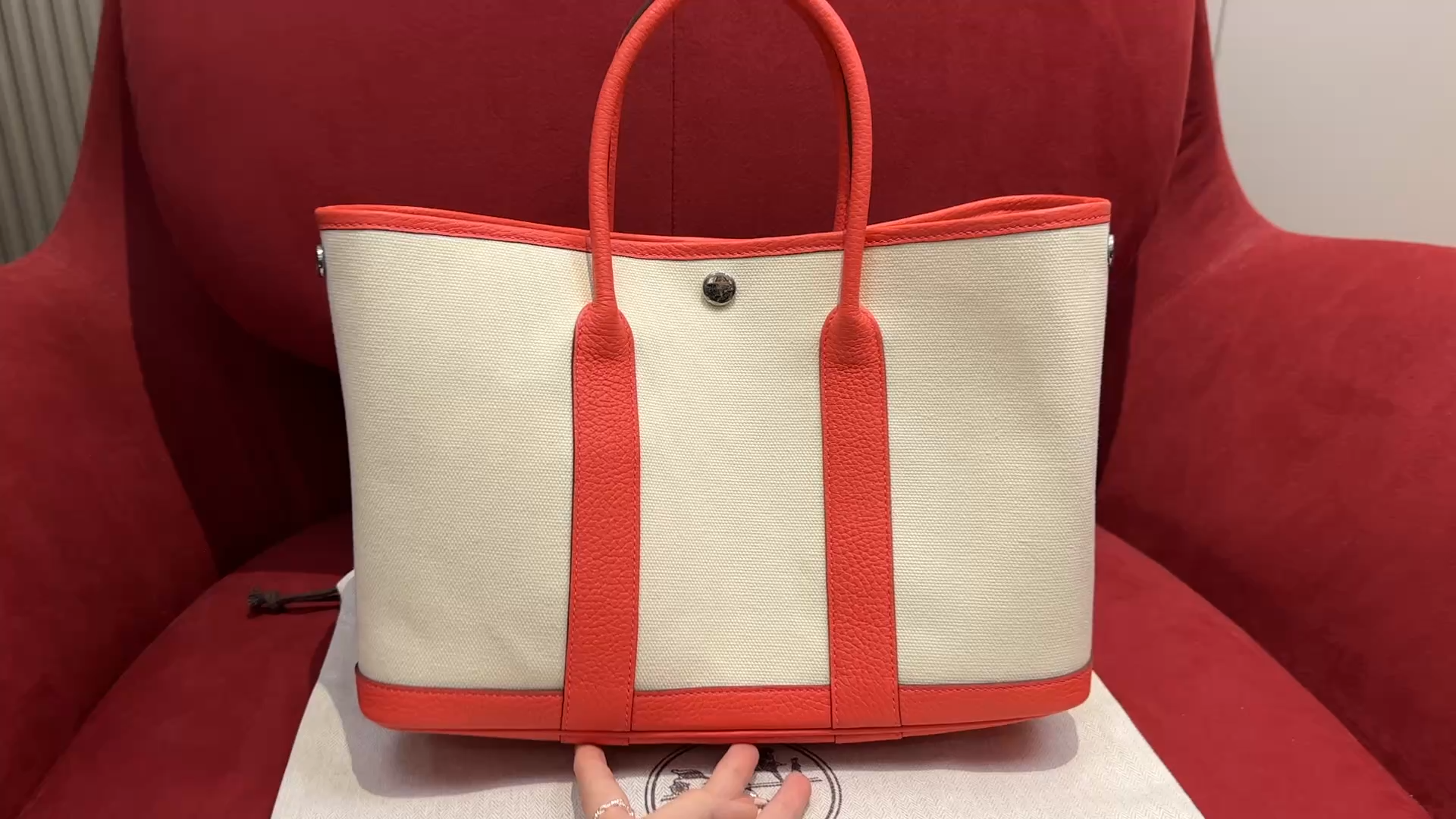 Hermès  Garden party 30 Texas pink  Canbas and Negonda