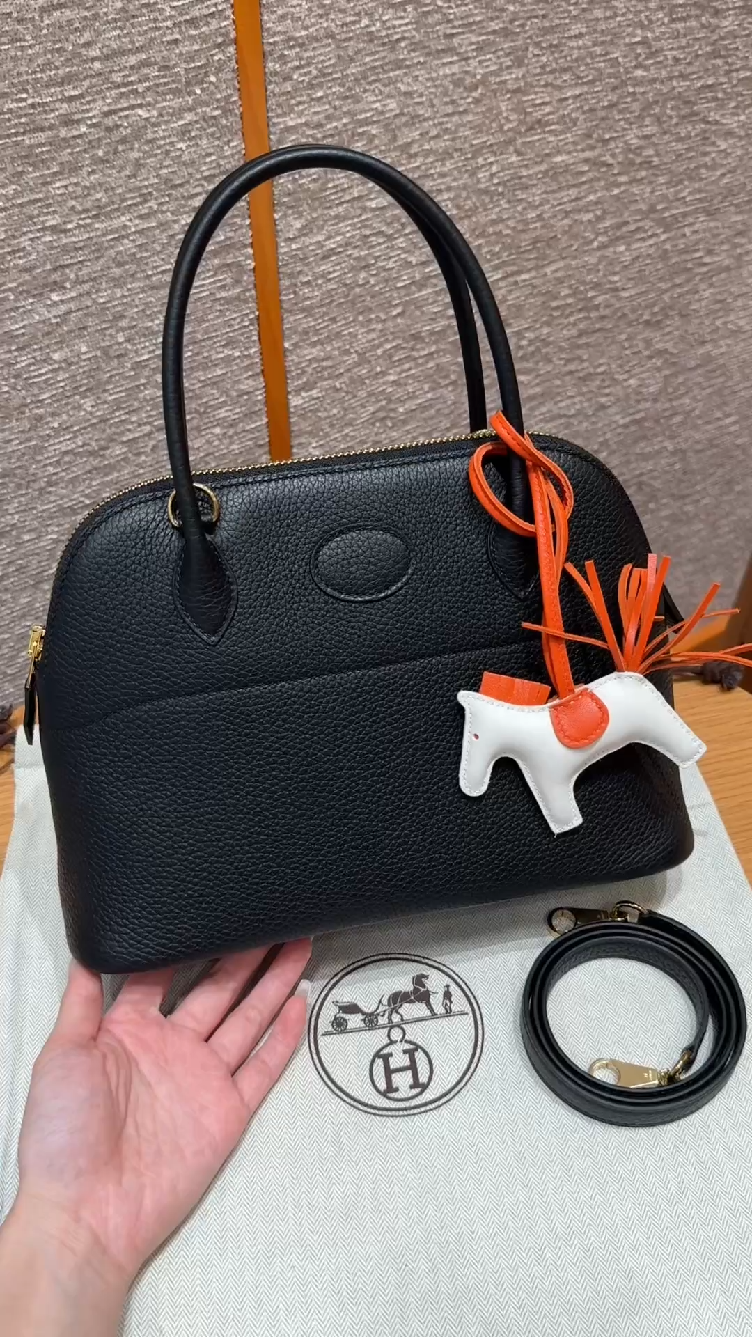 Hermès Bolide 27  Noir Clemence