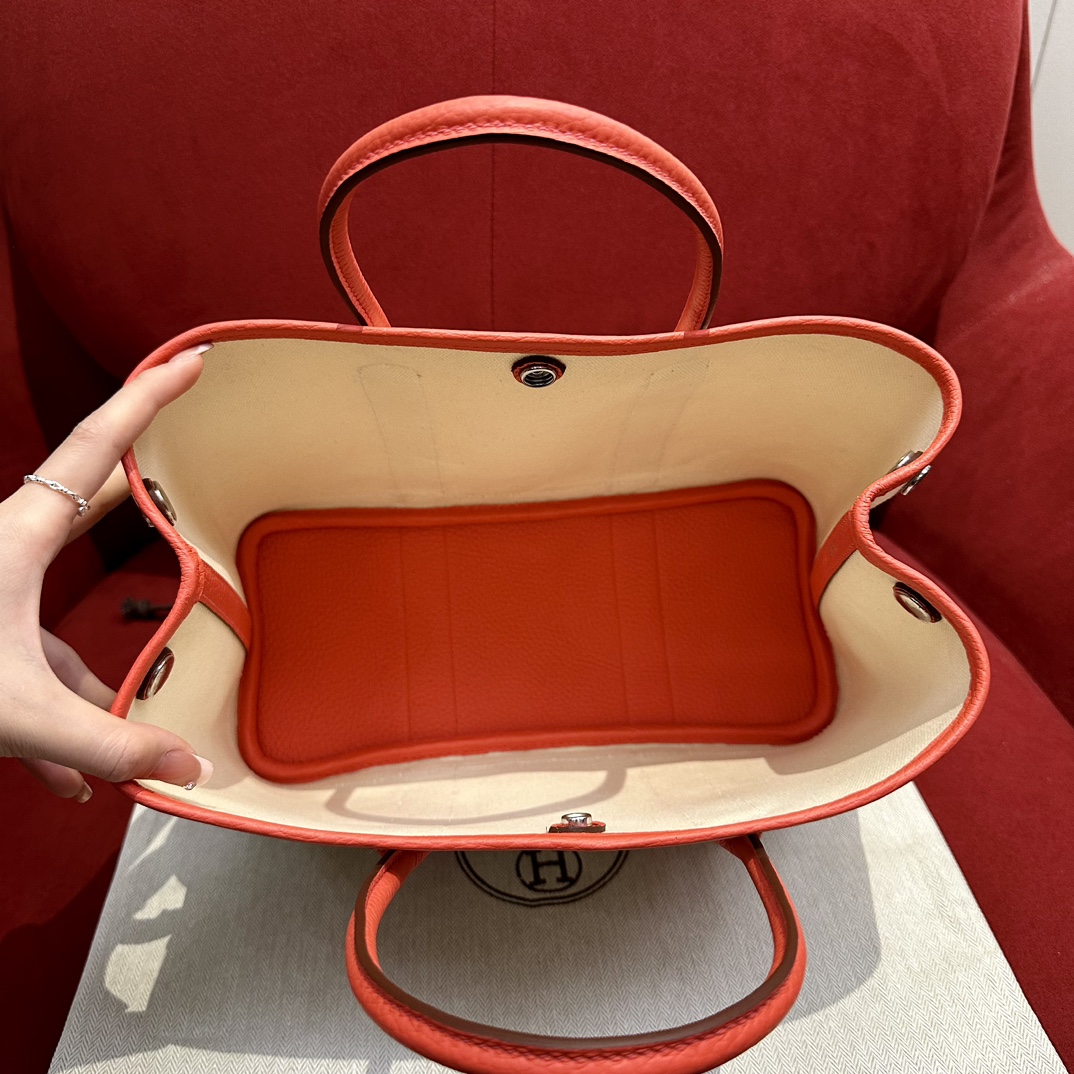 Hermès  Garden party 30 Texas pink  Canbas and Negonda