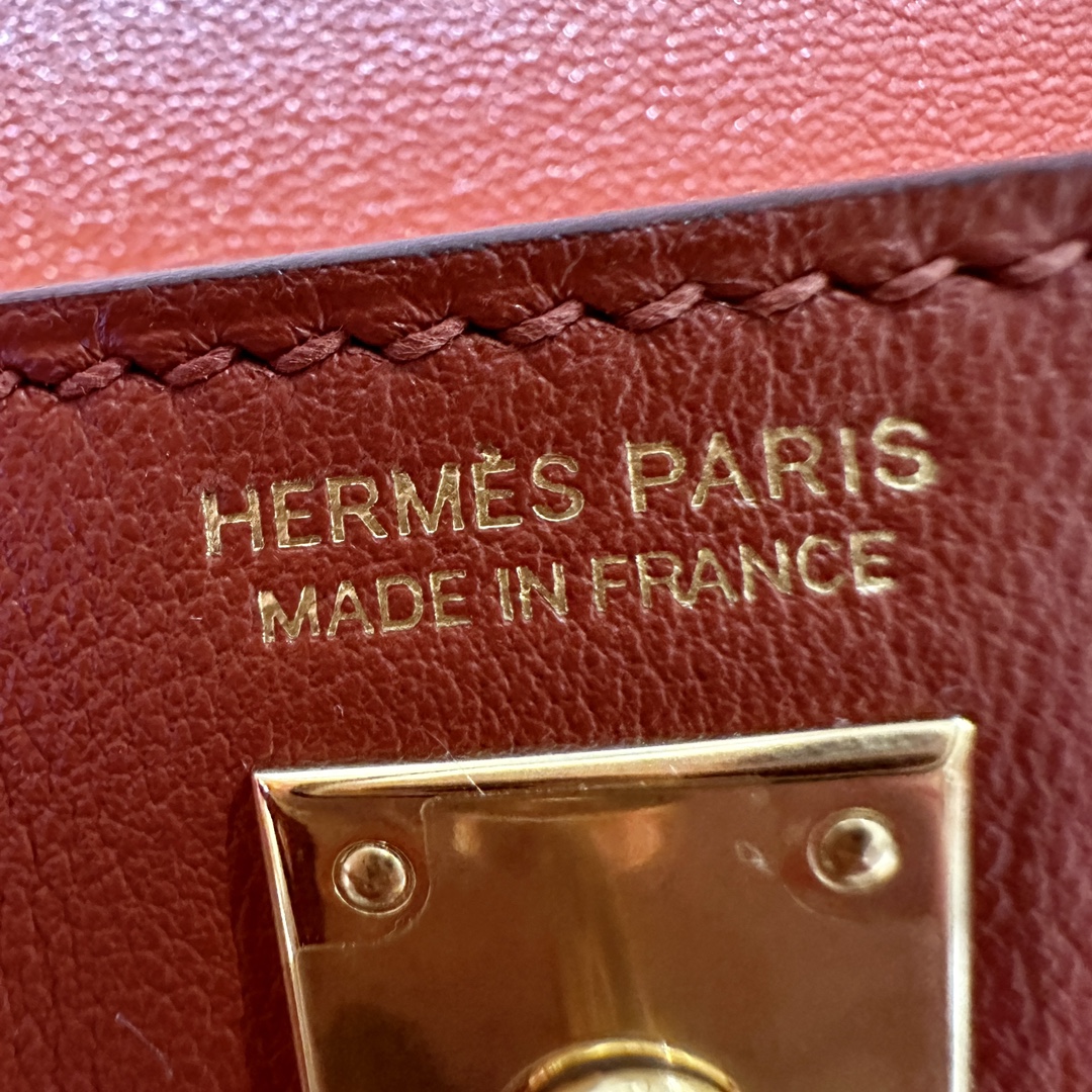 Hermès Kelly danse 22  Brique Swift