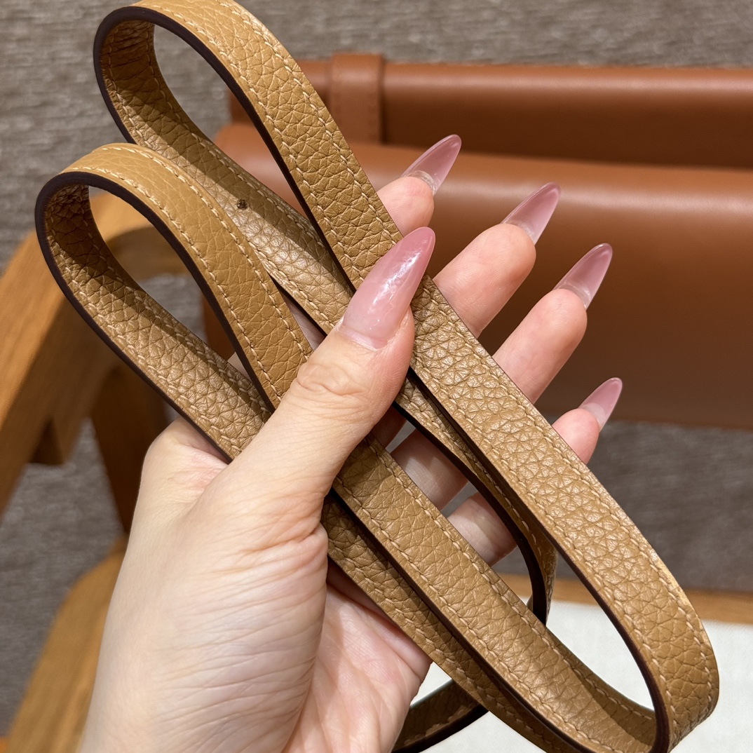 Hermès Halzan 22 Biscuit and Alezan  Clemence