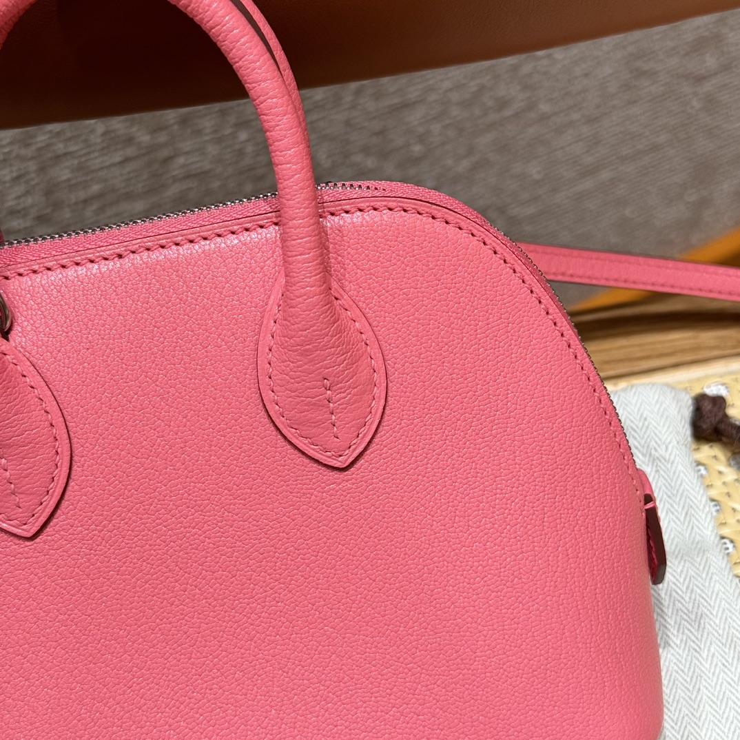 Hermès Bolide 21 Rose azalee Chever