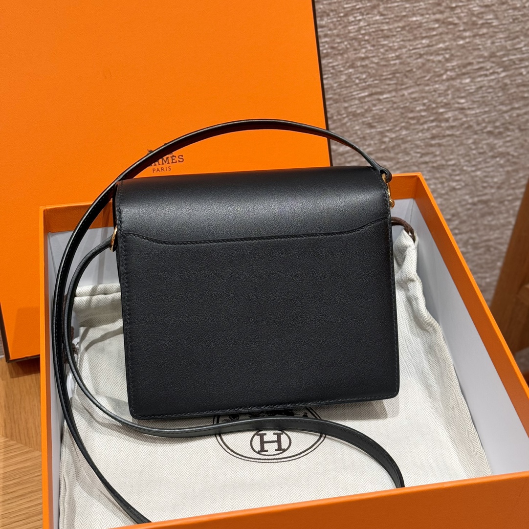 Hermès Roulis 18 Noir Swift