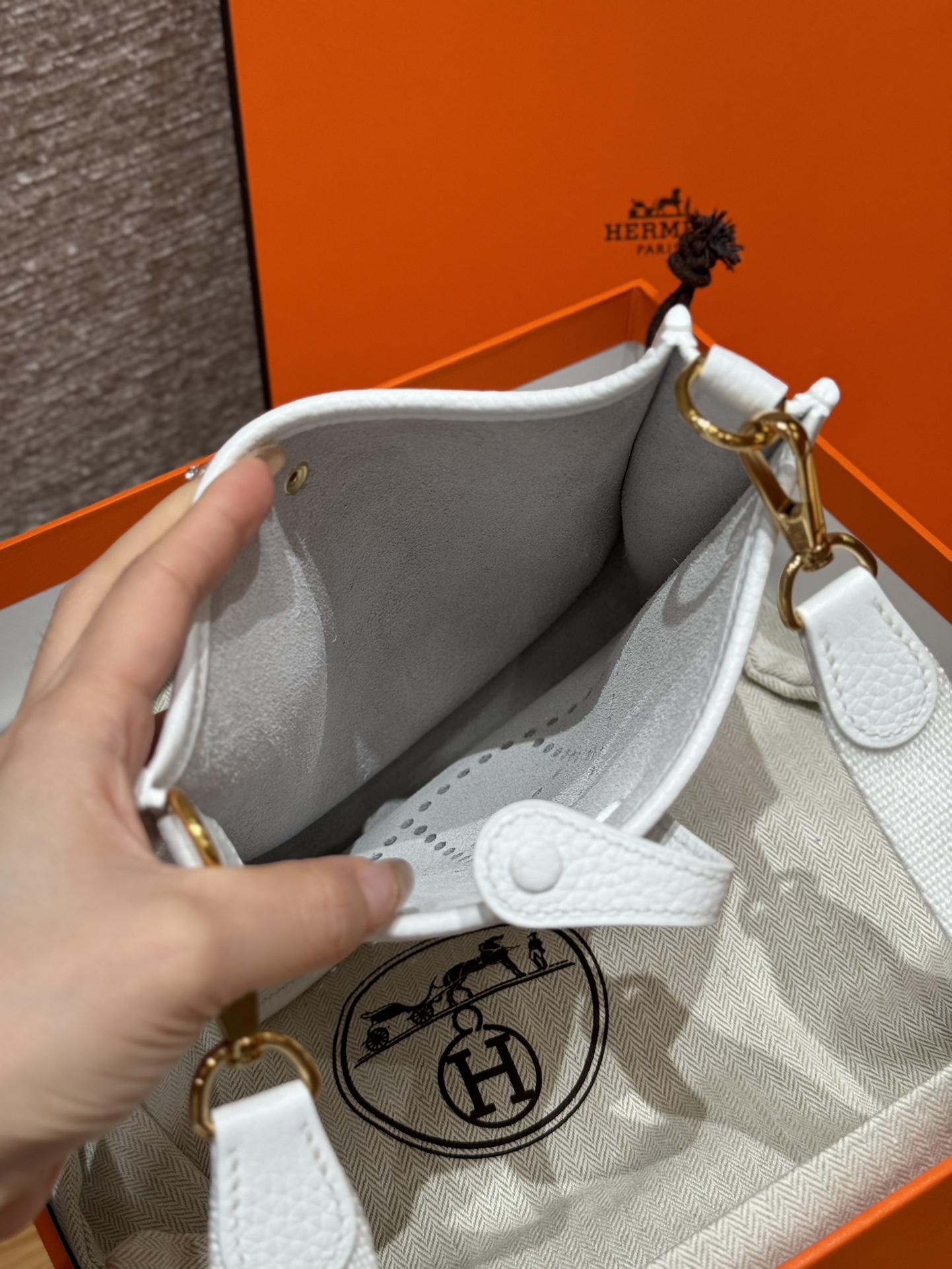 Hermès  Evelyne 16 Blanc Clemence