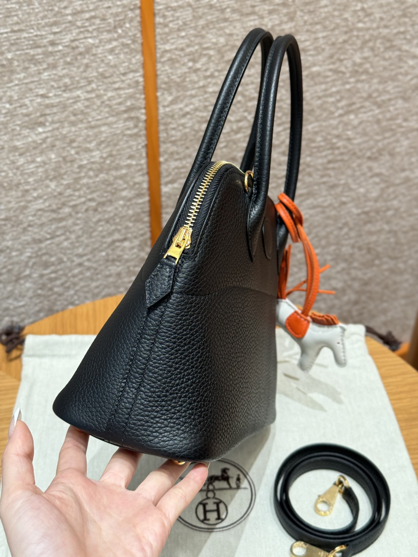 Hermès Bolide 27  Noir Clemence