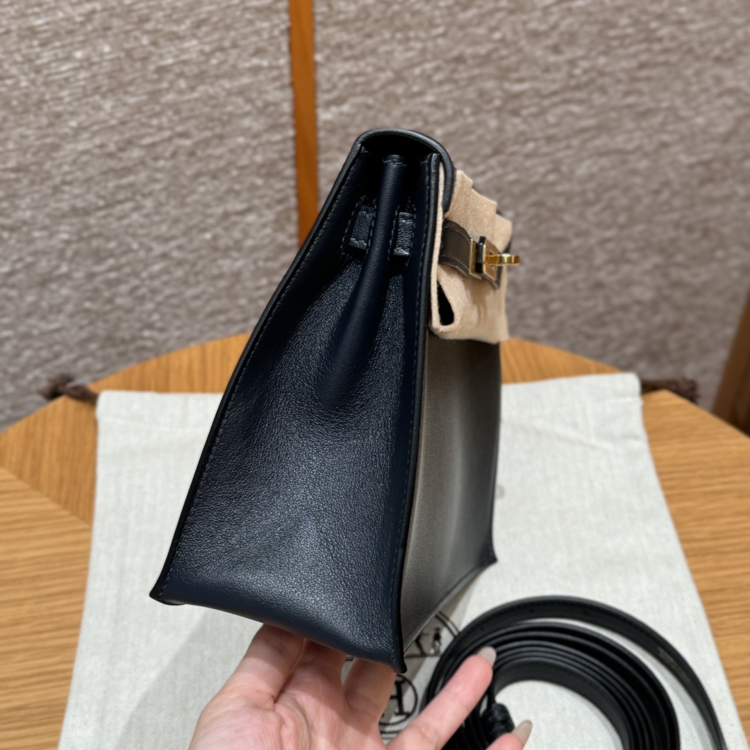 Hermès Kelly danse 22 Blue Nuit Swift