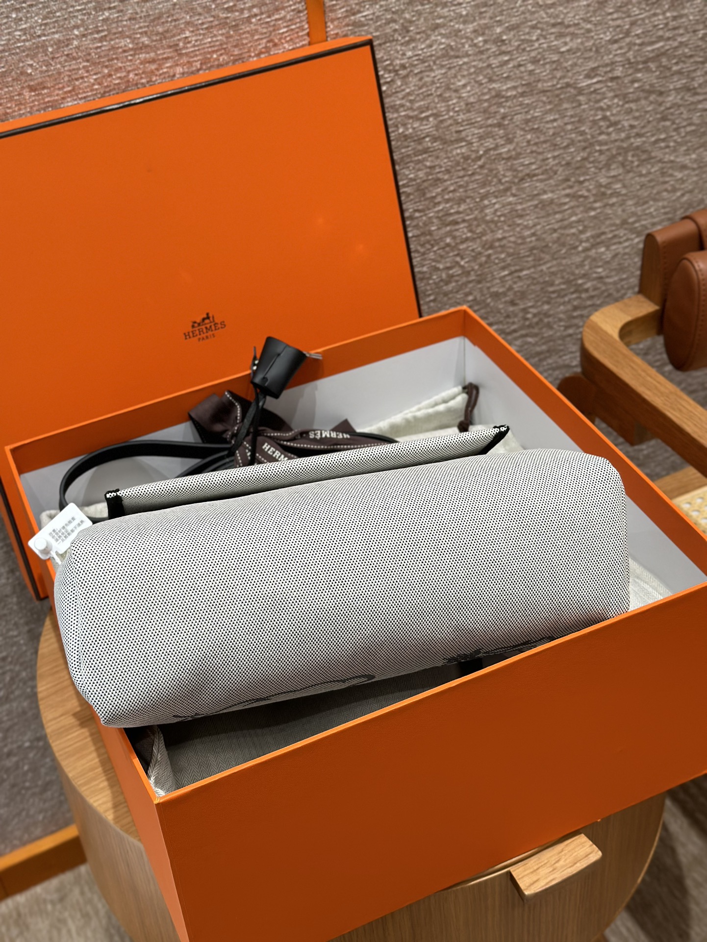 Hermès  Herbag 31 Black silver Pegasus Canvas and cowhide