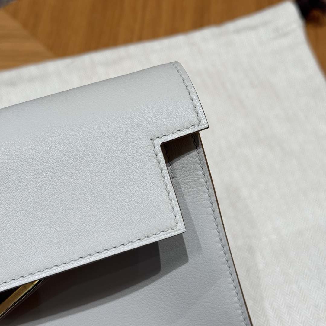 Hermès Kelly danse 22 Pearl Gray Swift