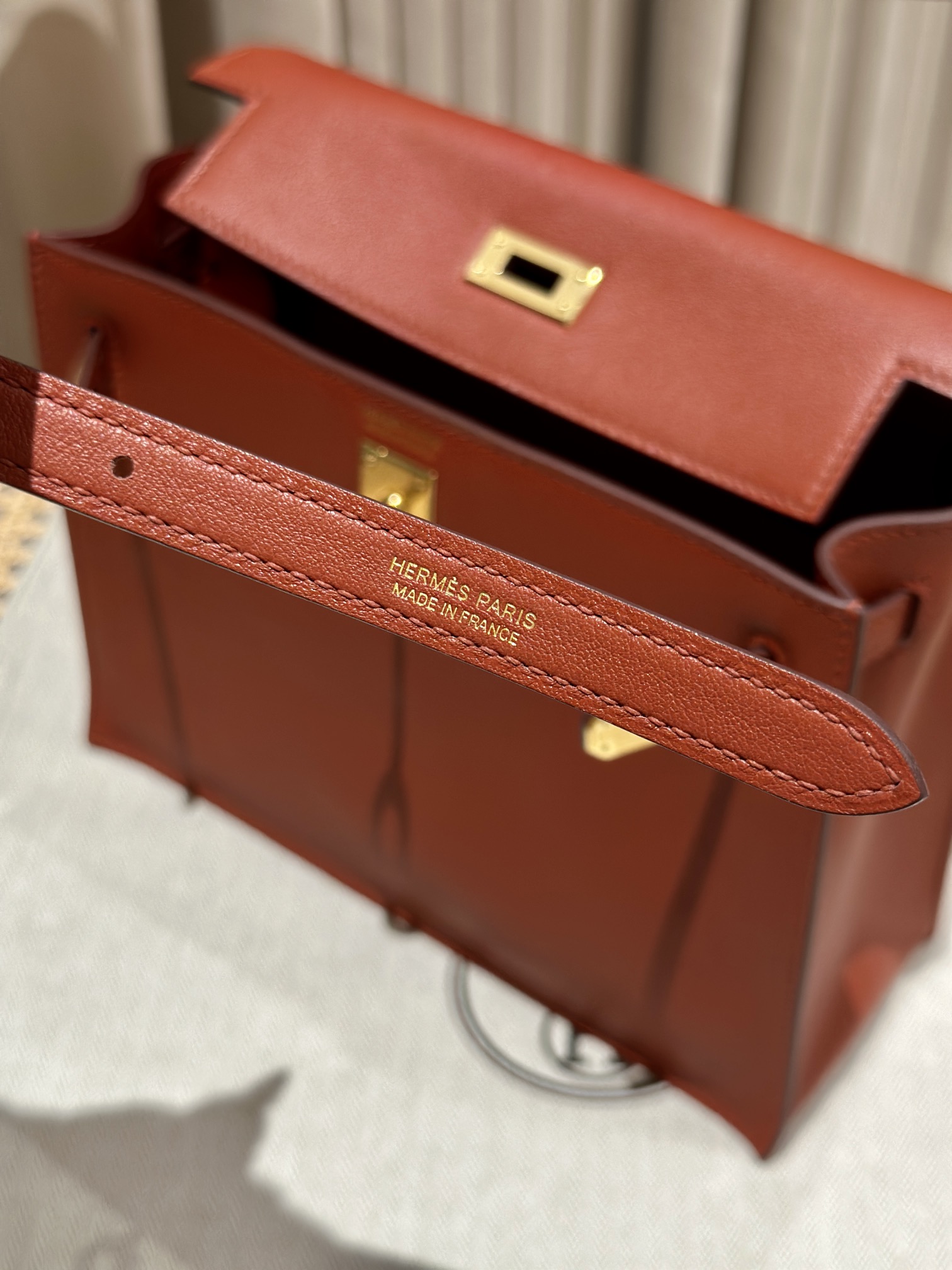 Hermès Kelly danse 22  Brique Swift