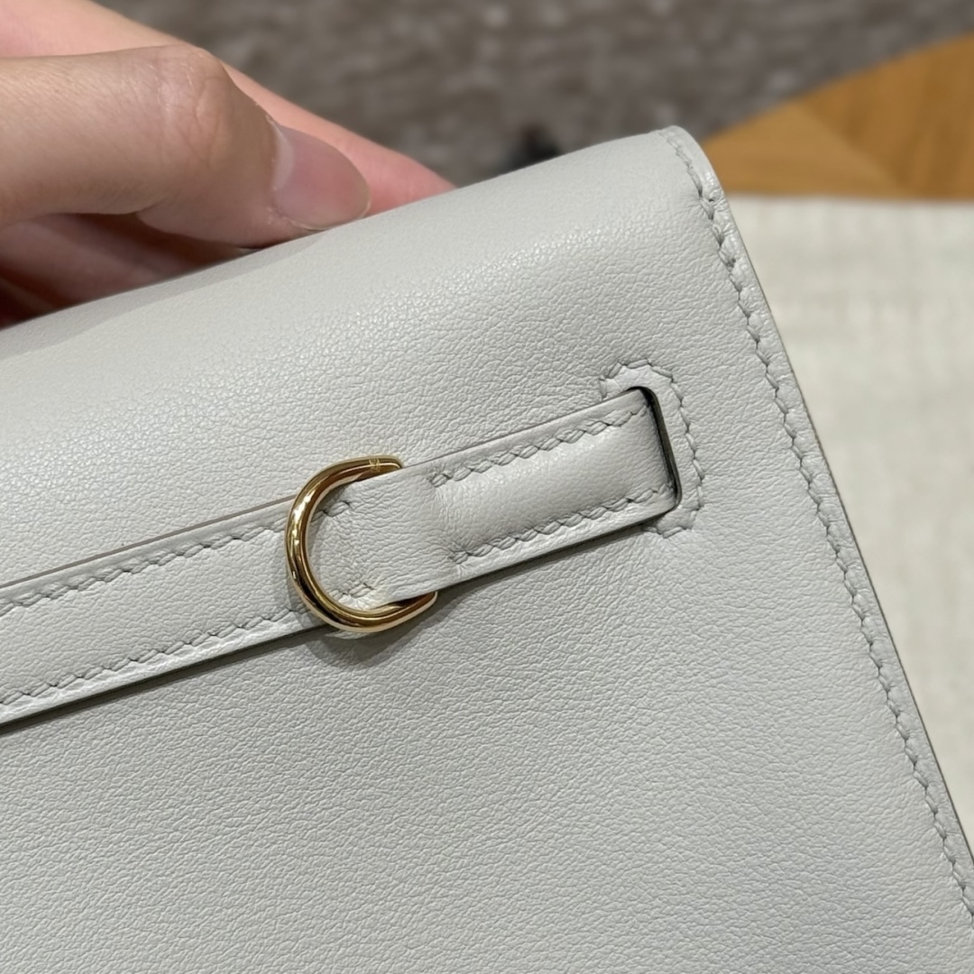 Hermès Kelly danse 22 Pearl Gray Swift
