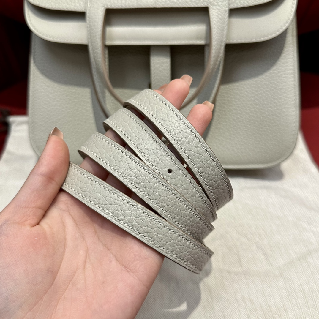 Hermès Halzan 25 Glacier white Togo