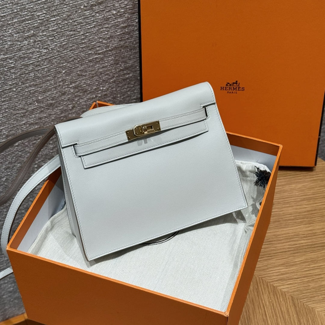 Hermès Kelly danse 22 Pearl Gray Swift