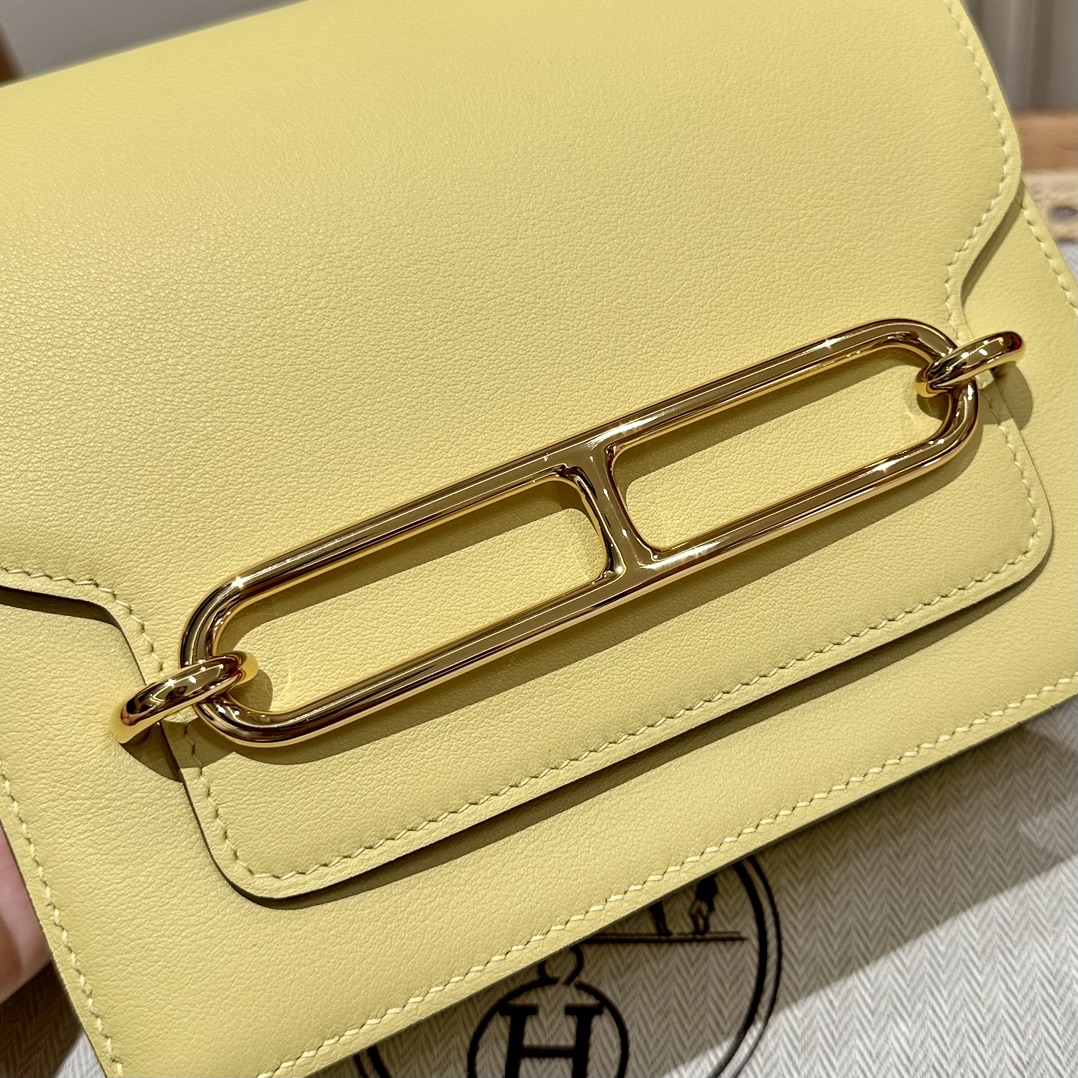 Hermès Roulis 19 Jaune Poussin Chever