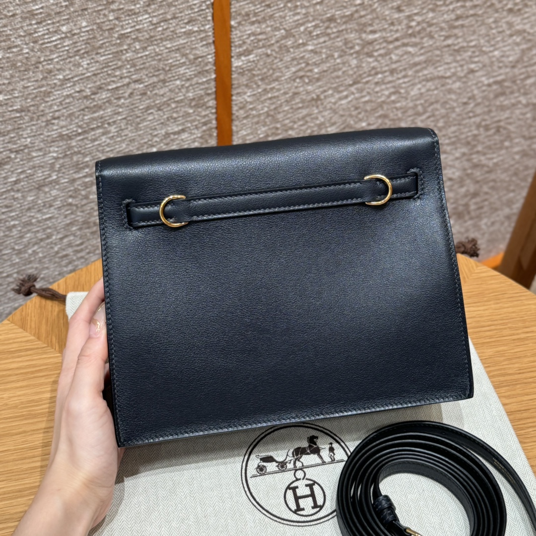 Hermès Kelly danse 22 Blue Nuit Swift