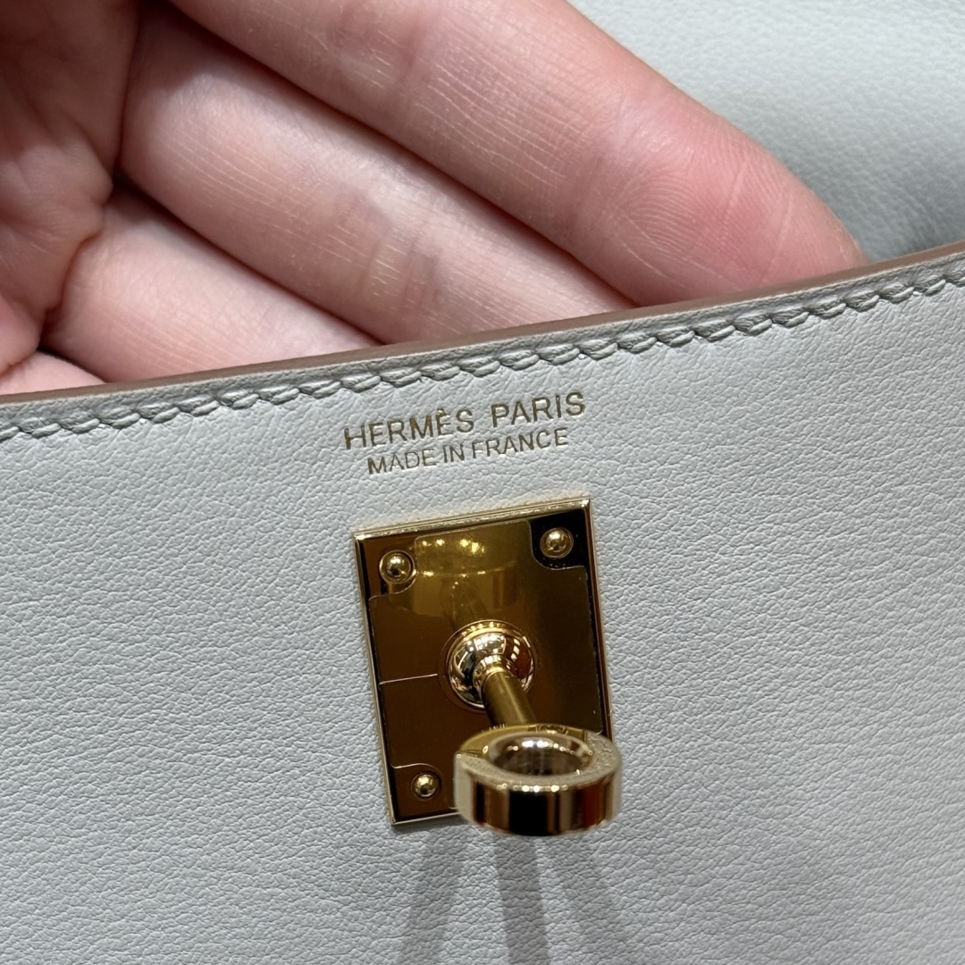 Hermès Kelly danse 22 Pearl Gray Swift