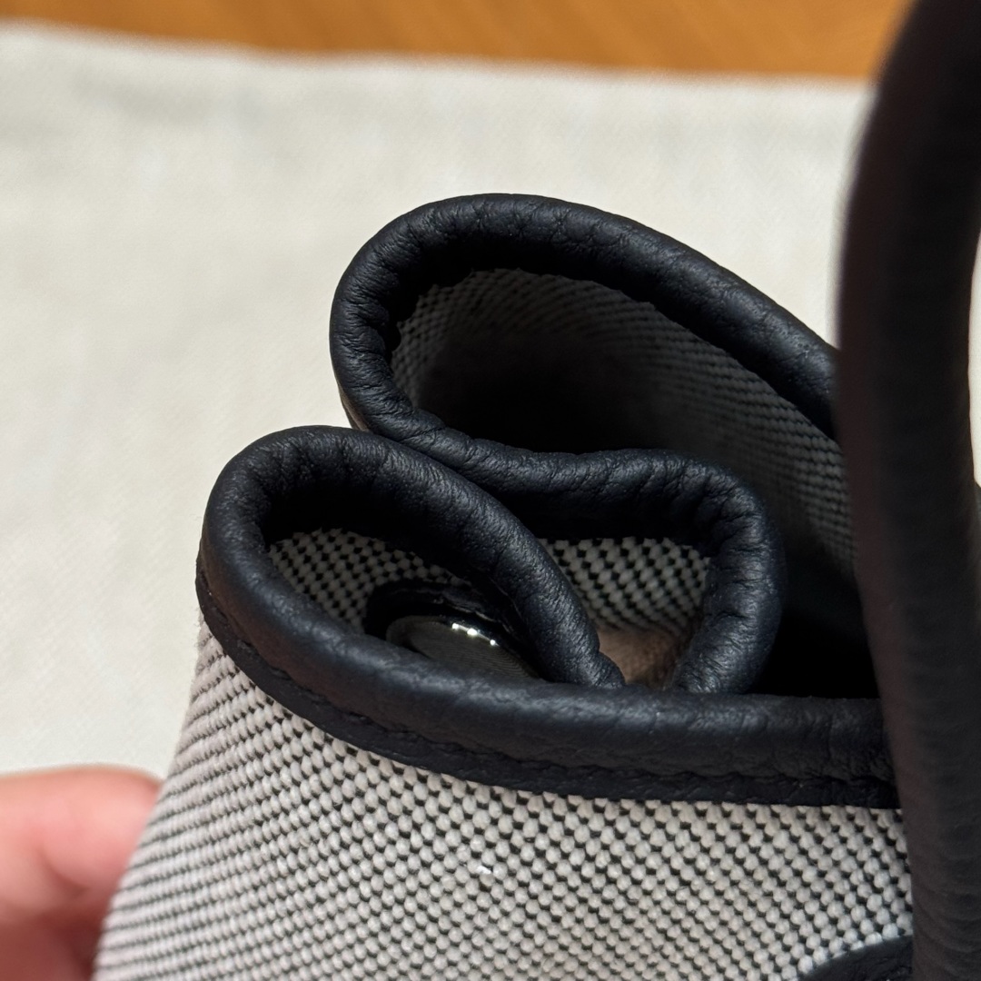 Hermès  Garden party 23  ecru/noir/noir Canbas and Negonda