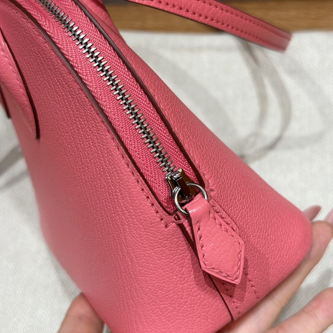 Hermès Bolide 21 Rose azalee Chever