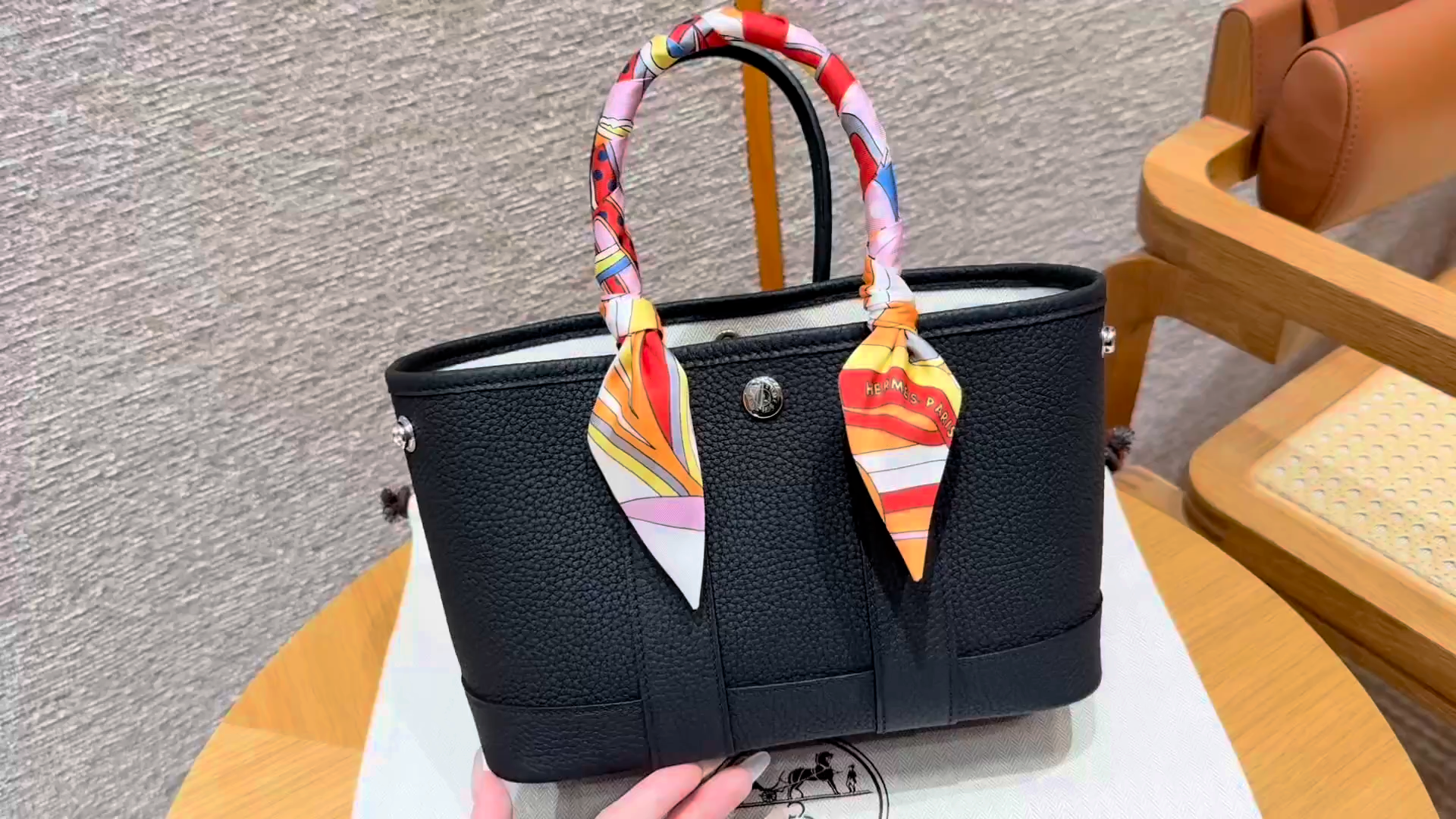 Hermès  Garden party 23  Noir Ntogo