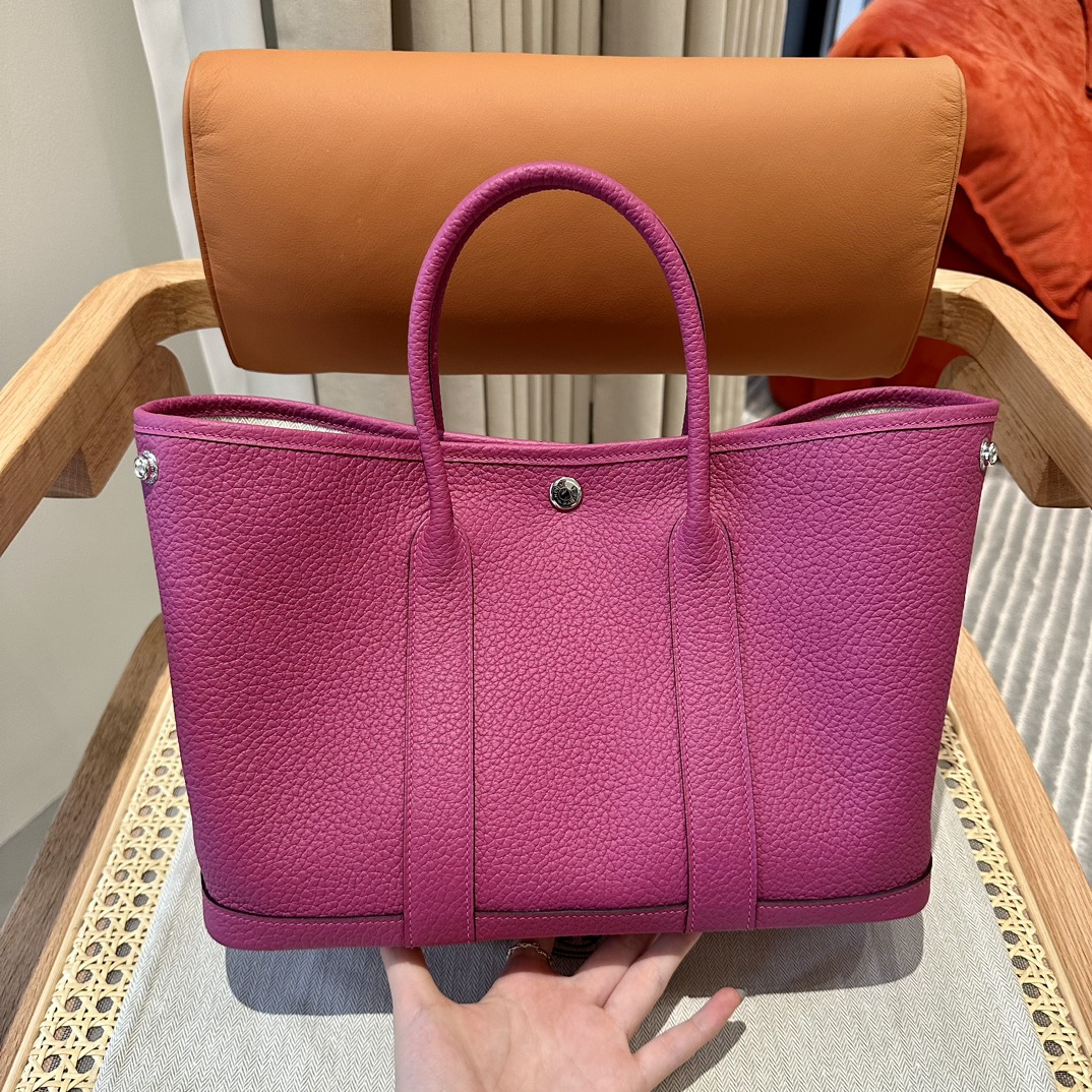 Hermès Garden party 30cm Rose purple Clemence