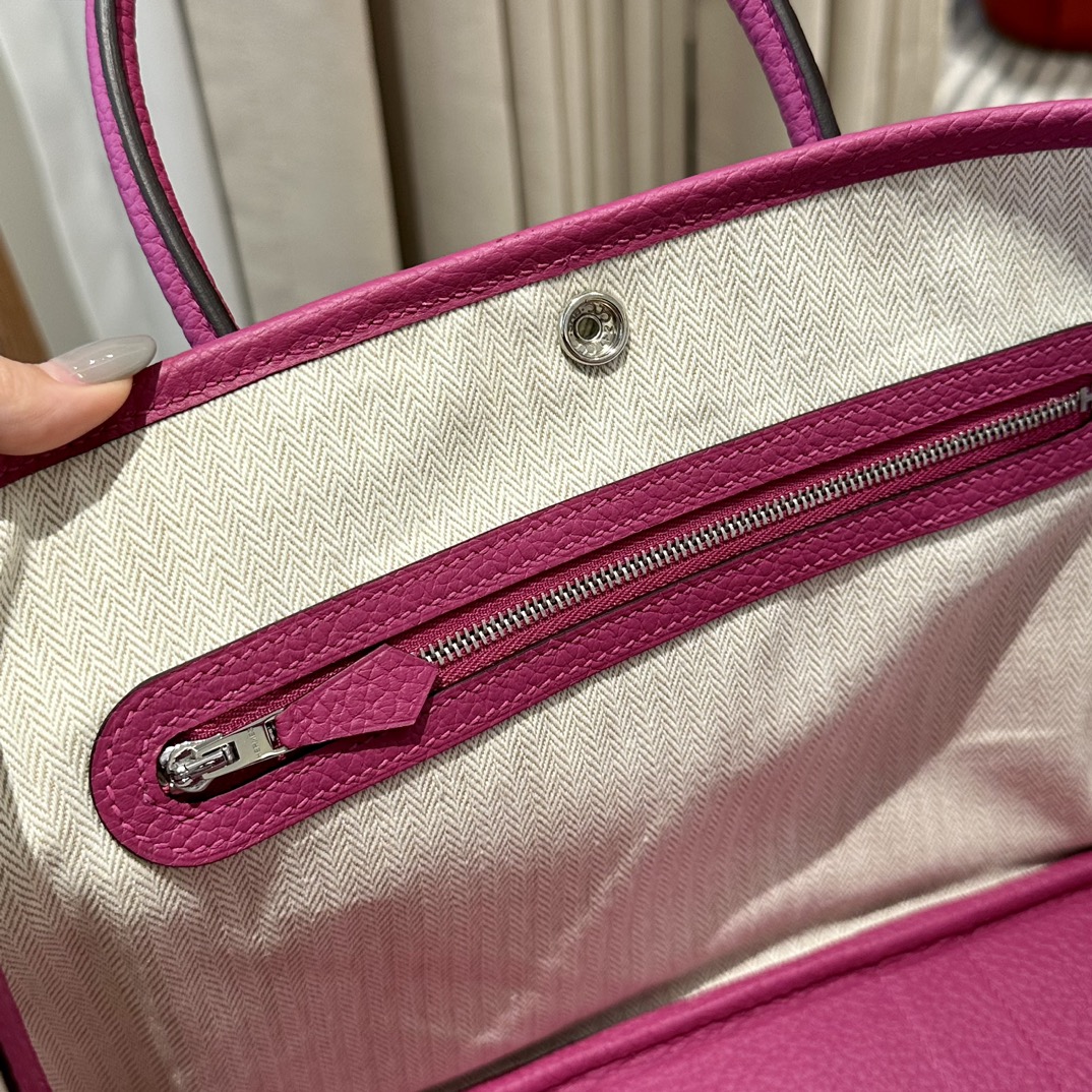 Hermès Garden party 30cm Rose purple Clemence