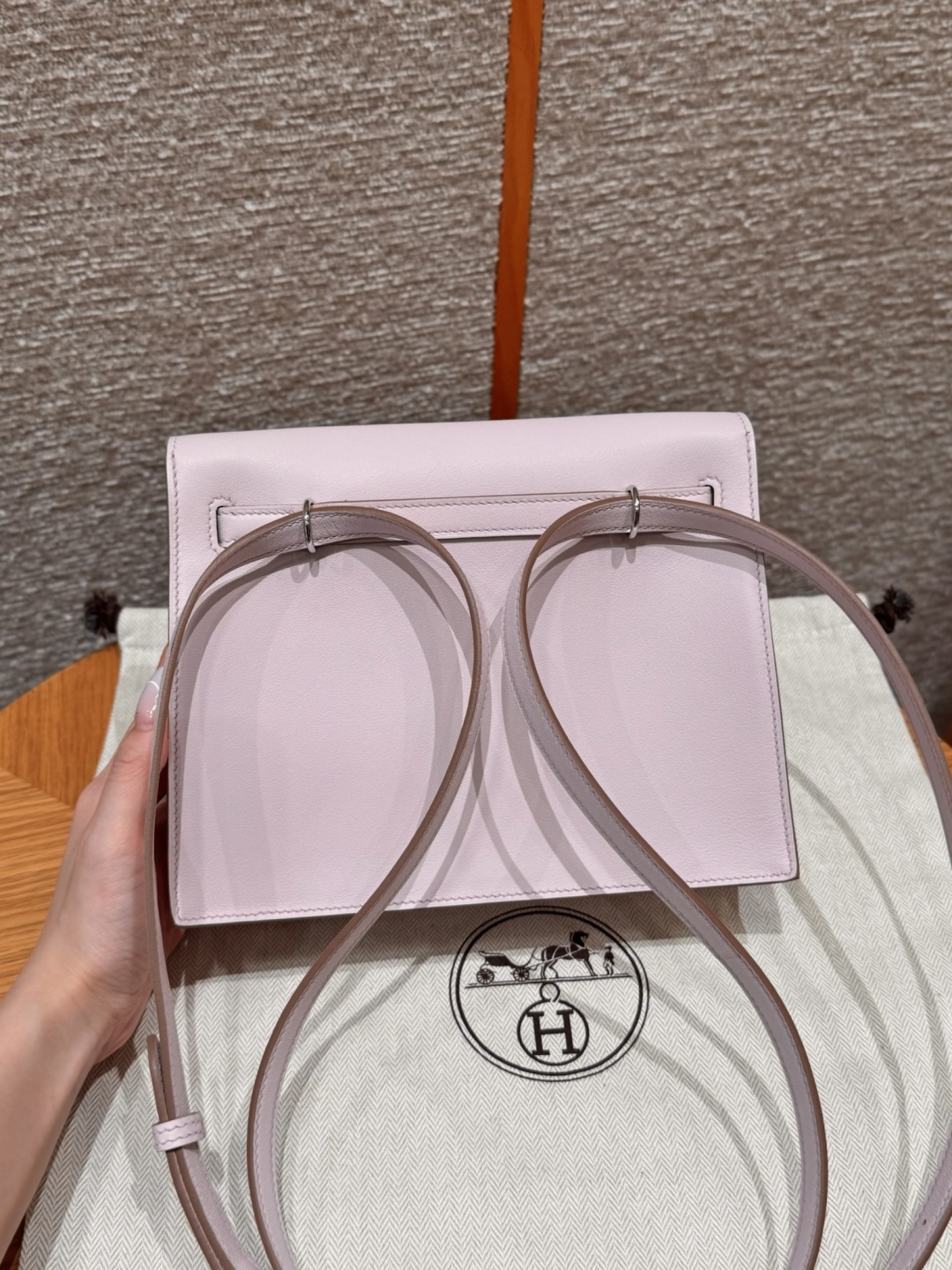 Hermès Kelly danse 22  Mauve pale Swift