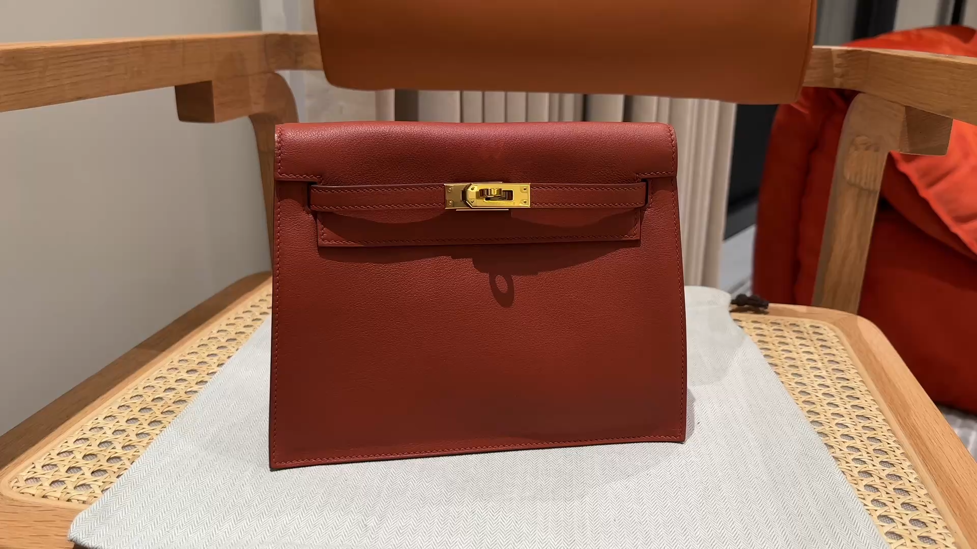 Hermès Kelly danse 22  Brique Swift