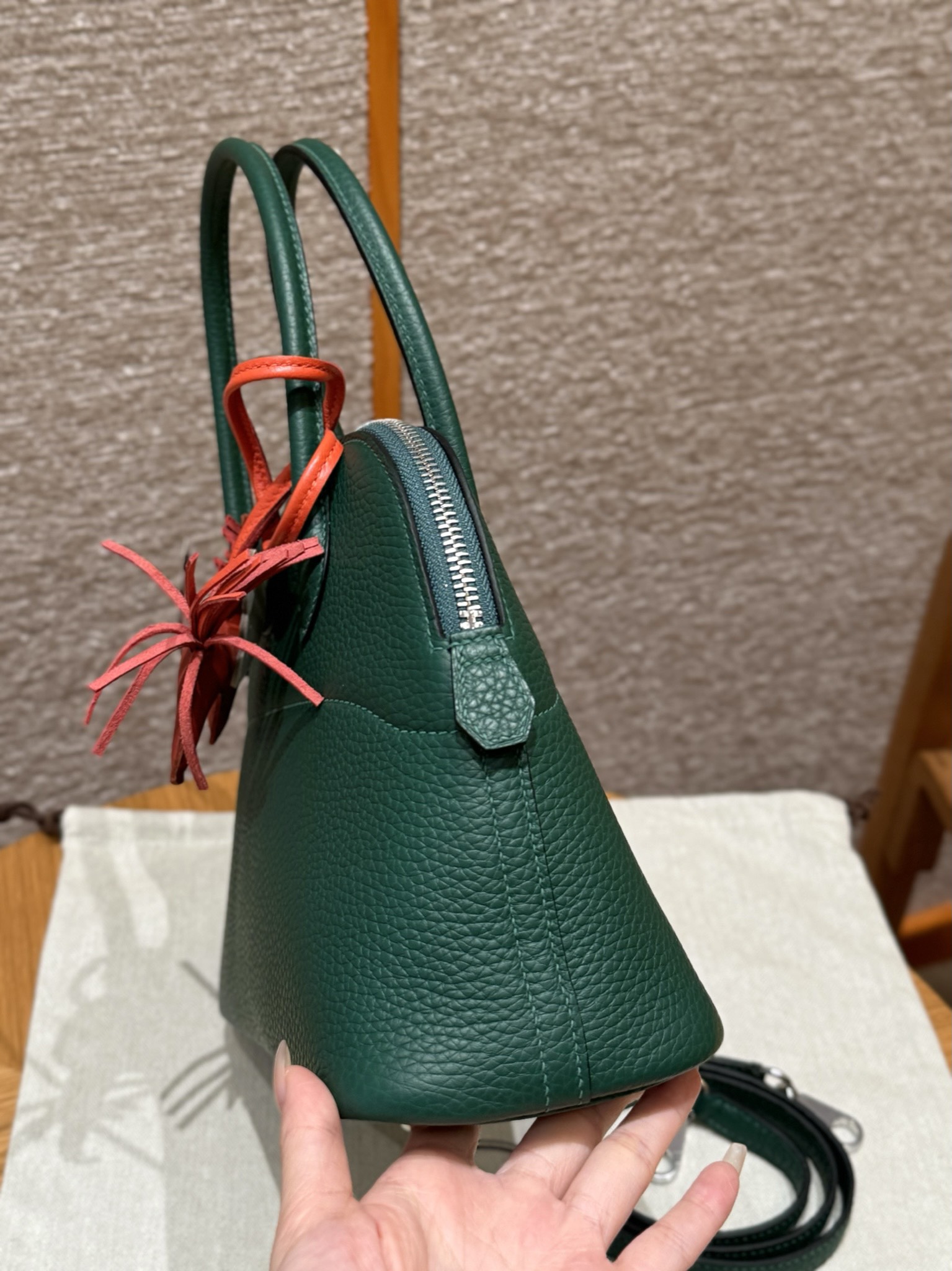Hermès Bolide 27 Malachite Clemence