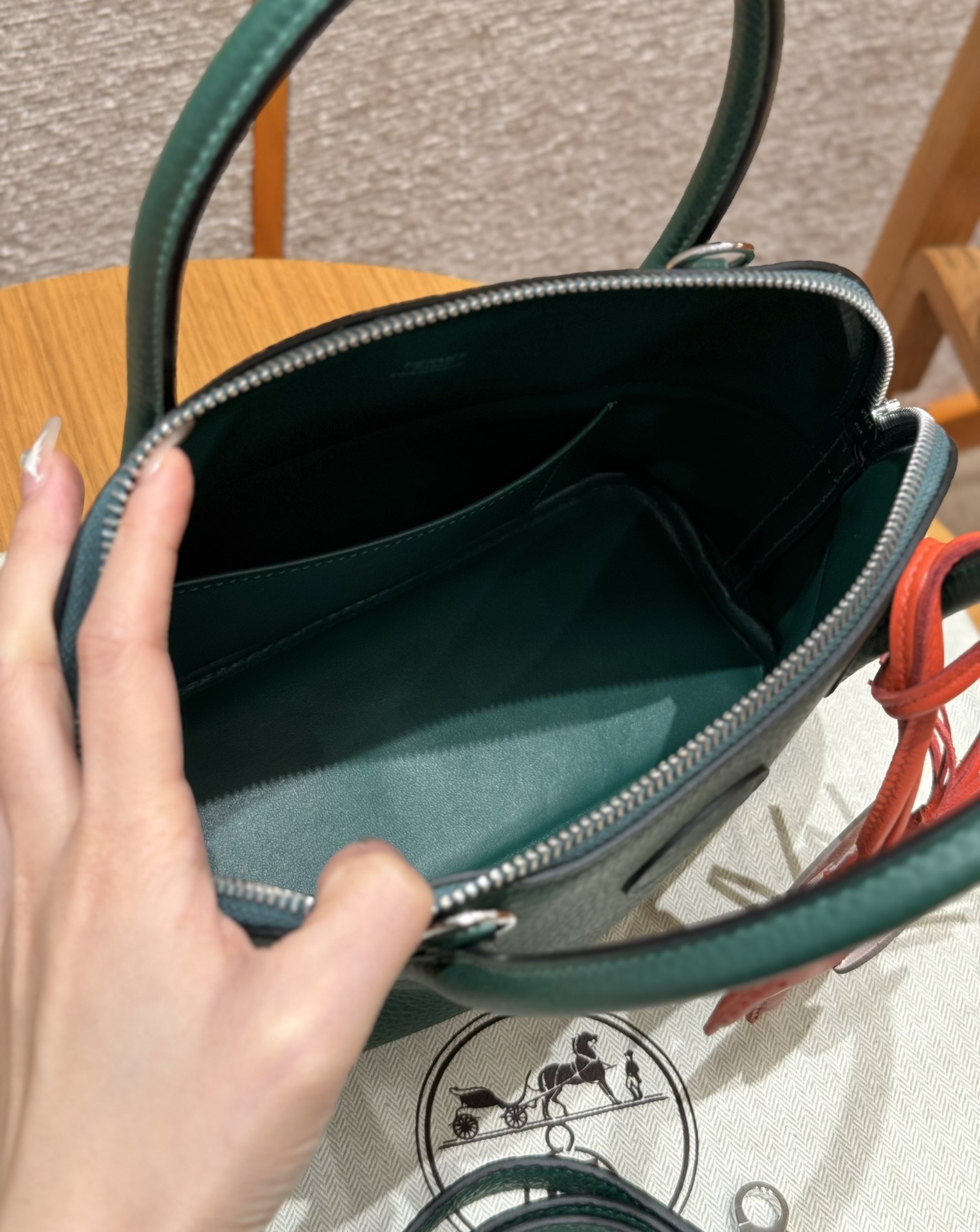 Hermès Bolide 27 Malachite Clemence