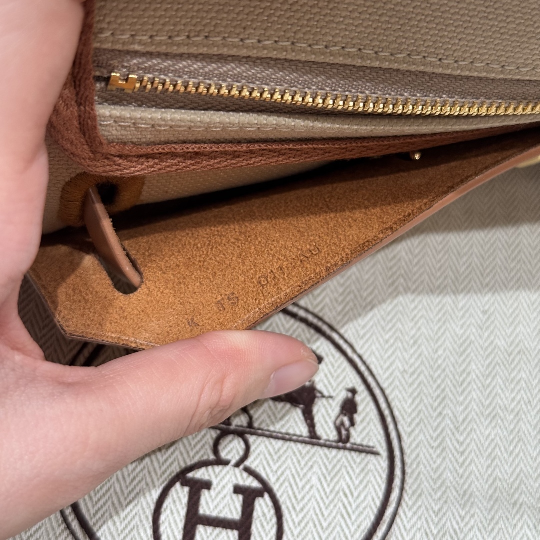 Hermès  Herbag 20 Beton/naturel sable  Canvas and cowhide