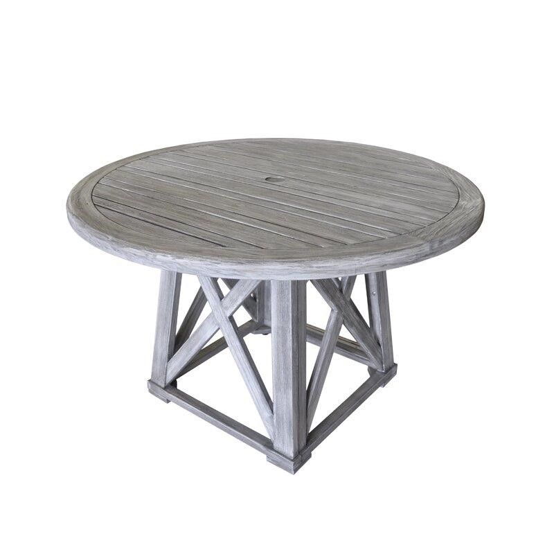Jessica Round 4 - Person 48'' Long Teak Dining Set with Cushions